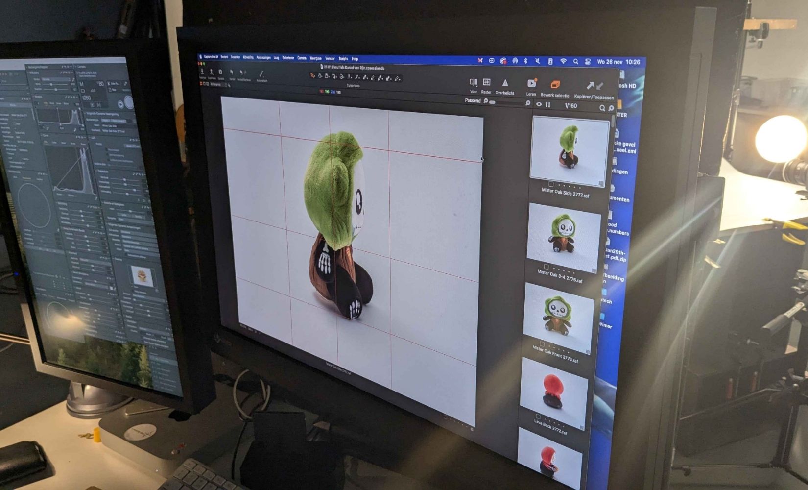 Reviewing the photos